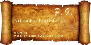Palicska Ildikó névjegykártya